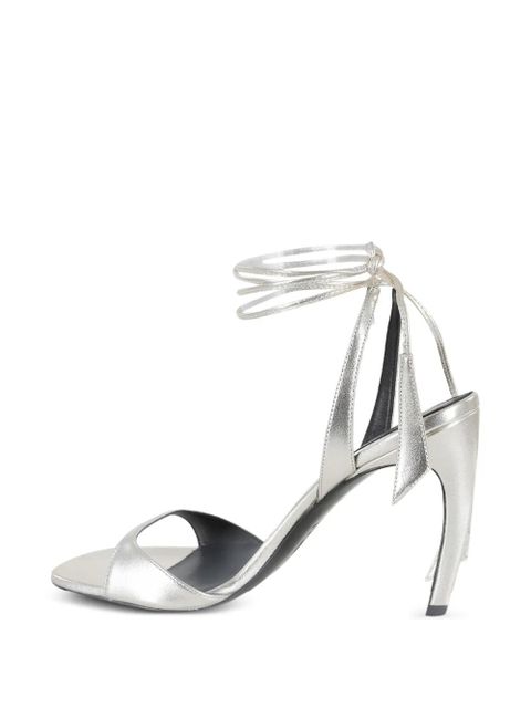 The Attico Ora leather sandals - Silver