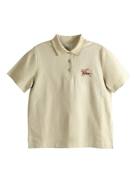 Burberry embroidered-logo polo shirt - Neutrals - zdjęcie produktu nr 1