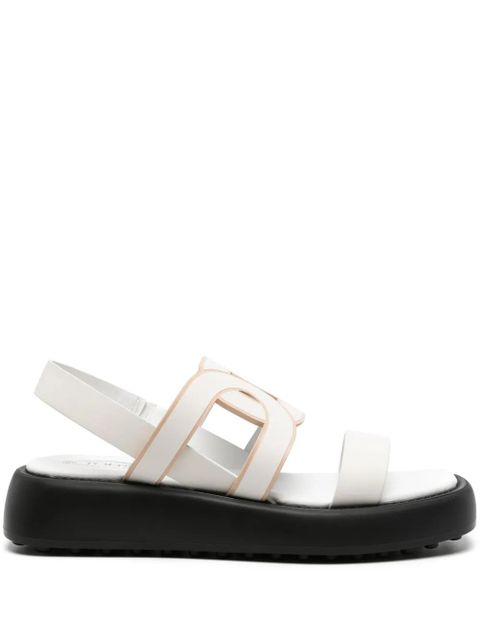 Tod's cut-out leather sandals - White - zdjęcie produktu nr 1