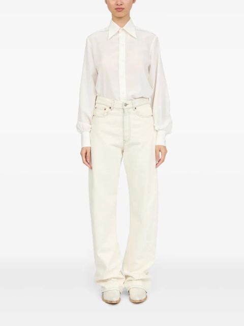 MM6 Maison Margiela five-pockets jeans - White - zdjęcie produktu nr 2