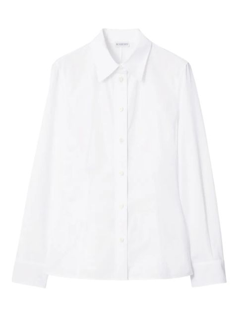 Burberry Equestrian Knight-motif cotton shirt - White - zdjęcie produktu nr 1