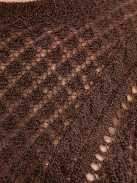 Twinset sweter z wełną damski kolor brązowy lekki 252TT3201