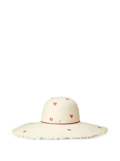 Maison Michel Blanche heart-motif fringed hat - Neutrals - zdjęcie produktu nr 1