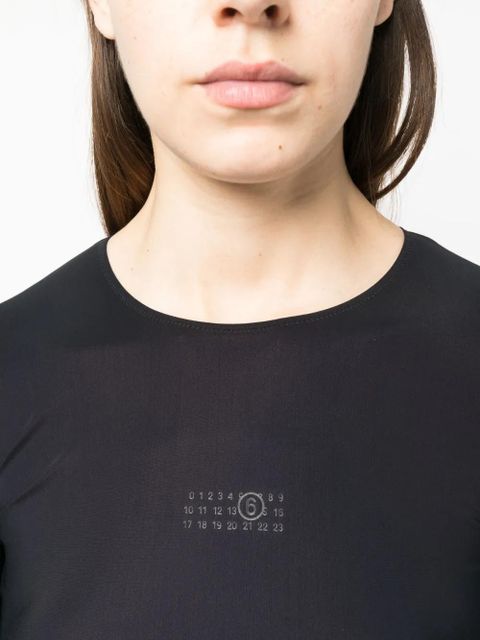 MM6 Maison Margiela logo-print long-sleeve bodysuit - Black - zdjęcie produktu nr 2