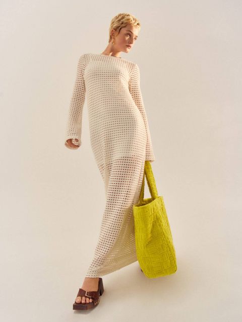 Bawełniana ażurowa sukienka