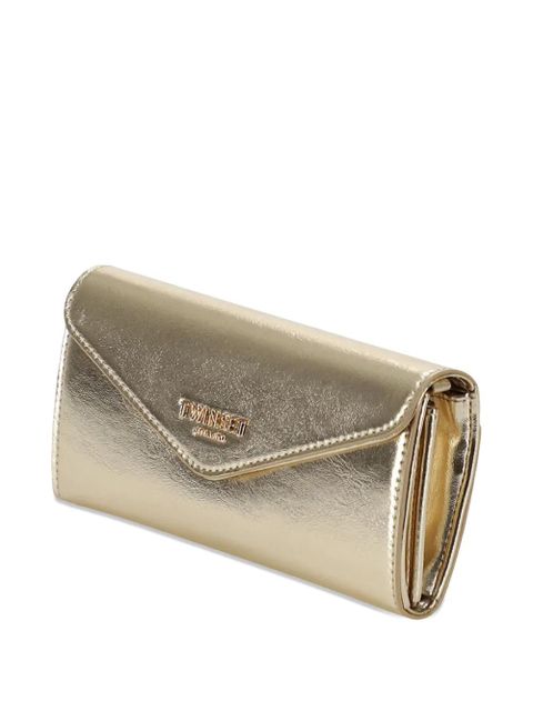 TWINSET logo-detail flap wallet - Gold