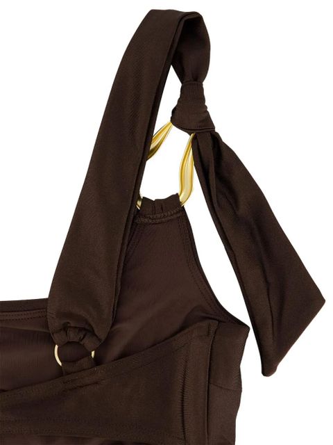 ZIMMERMANN Ascension one-shoulder bikini top - Brown