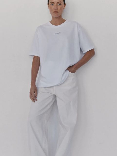 MUUV. t-shirt bawełniany SAD GENERATION WITH HAPPY PICTURES damski kolor biały - zdjęcie produktu nr 2