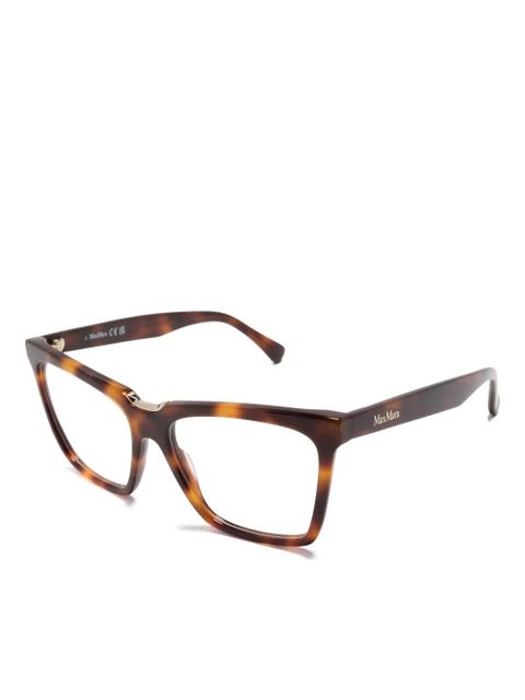 Max Mara Eyewear tortoiseshell-effect cat-eye frame glasses - Brown - zdjęcie produktu nr 2