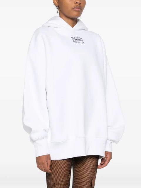 Jean Paul Gaultier logo-print hoodie - White