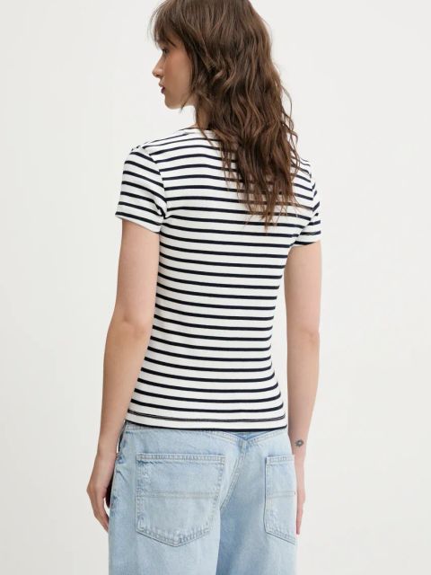 Tommy Jeans t-shirt damski kolor szary DW0DW17385