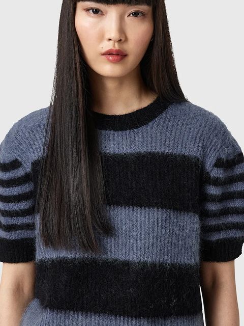 AllSaints sweter z dodatkiem wełny CLEM damski kolor czarny W015KD - zdjęcie produktu nr 2