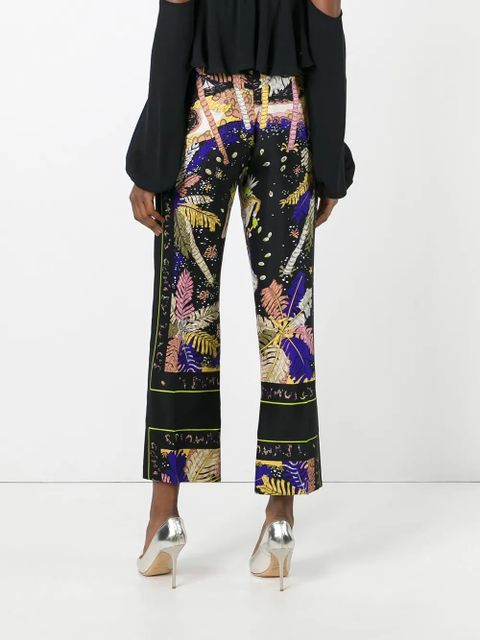 PUCCI feather motif cropped trousers - Black - zdjęcie produktu nr 2