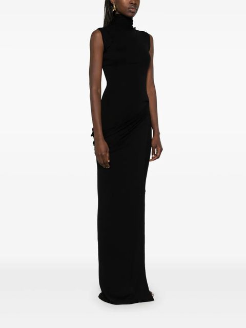 Aya Muse attached-scarf midi dress - Black - zdjęcie produktu nr 2