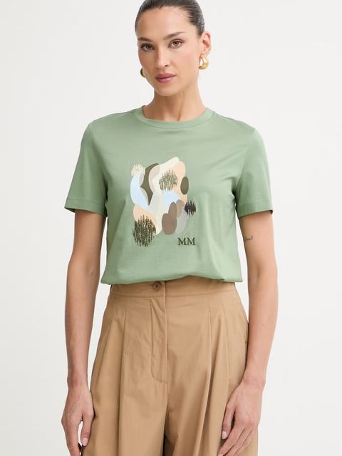 MM by Max Mara T-shirt damski bawełniany LICENZA - zdjęcie produktu nr 1