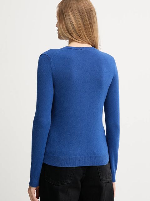 United Colors of Benetton kardigan wełniany kolor niebieski lekki