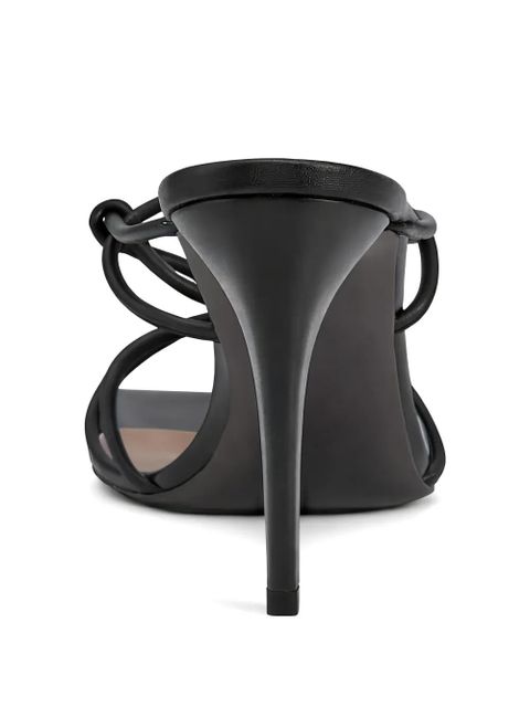 Giuseppe Zanotti knotted detail square toe mules - Black