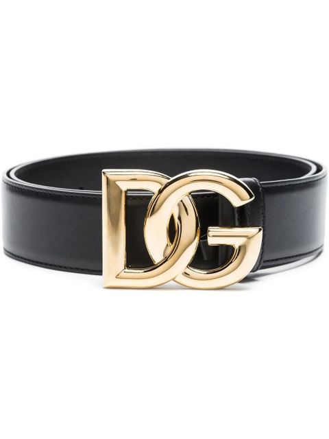 Dolce & Gabbana DG-logo leather belt - Black - zdjęcie produktu nr 1