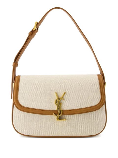Saint Laurent Cassandre cotton shoulder bag - Neutrals - zdjęcie produktu nr 1