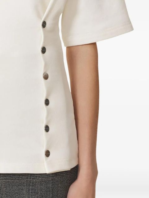Lanvin button-detailed fitted top - White