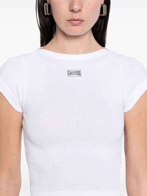 Jean Paul Gaultier logo-patch T-shirt - White