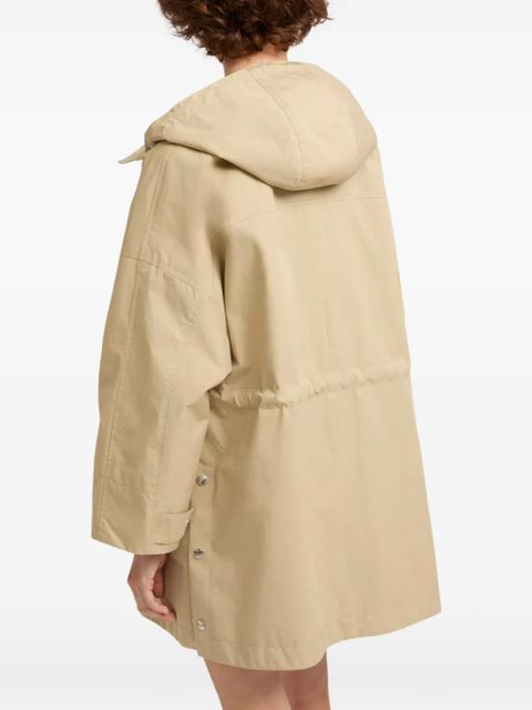 Yves Salomon hooded buttoned parka - Neutrals