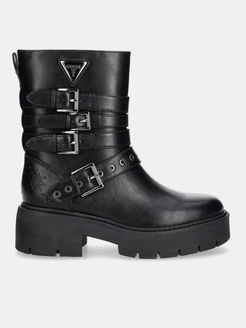 Guess botki SALVO damskie kolor czarny na platformie FLTSVO FAL10 - zdjęcie produktu nr 2