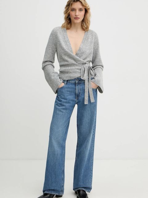 Marc O'Polo kardigan z dodatkiem wełny kolor szary 5000007333 - zdjęcie produktu nr 2