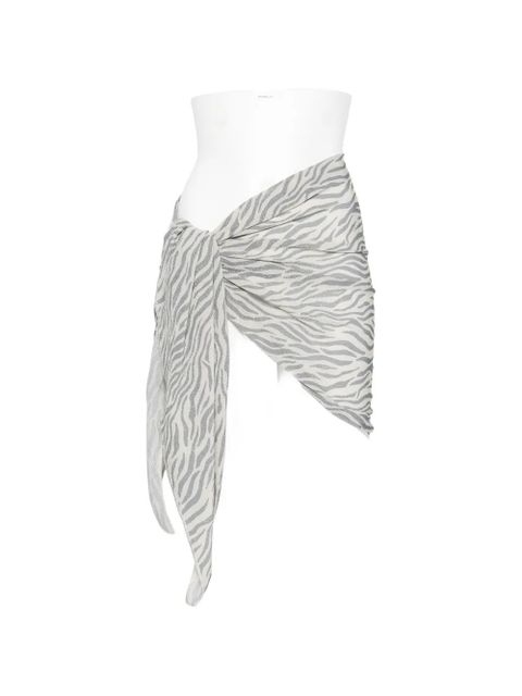 MC2 Saint Barth Sery zebra-pattern sarong - Neutrals - zdjęcie produktu nr 1