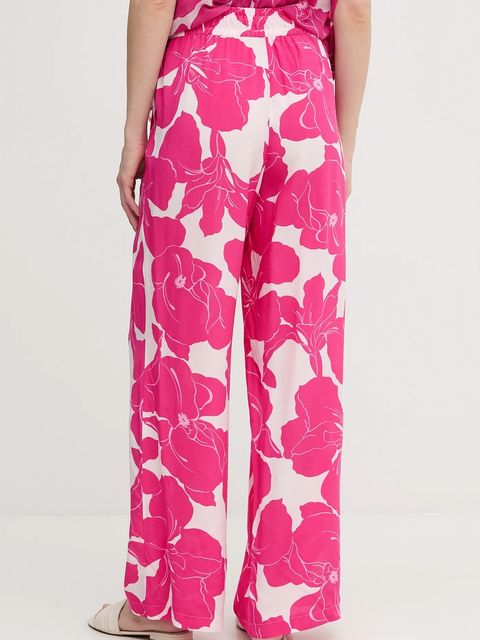 Marc Aurel spodnie damskie kolor różowy szerokie high waist 1688-1005-24795