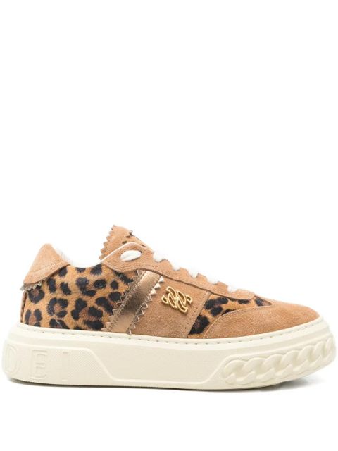 Casadei leopard-print logo-detail sneakers - Neutrals - zdjęcie produktu nr 1
