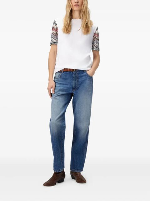 Missoni zigzag-pattern short-sleeved T-shirt - White