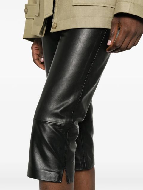 The Frankie Shop Lior leather capri trousers - Black