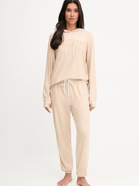 Dkny piżama damska kolor beżowy YI80065 - zdjęcie produktu nr 1