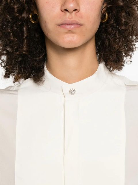 Victoria Beckham panelled silk blouse - Neutrals