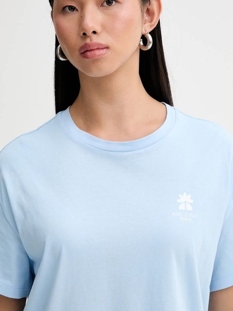 Marc O'Polo t-shirt bawełniany damski kolor niebieski 5000009349 - zdjęcie produktu nr 2