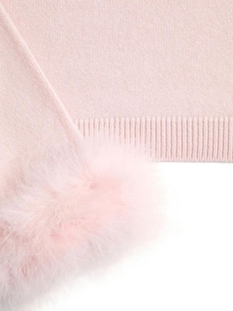 Valentino Garavani feather-detail cashmere sweater - Pink