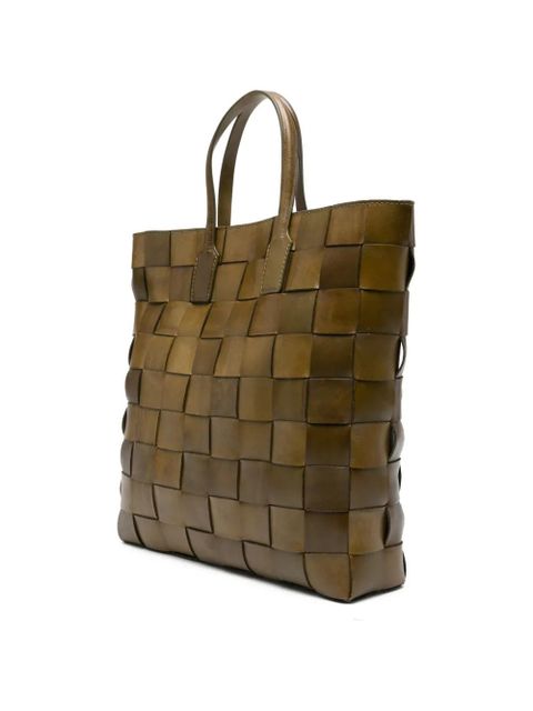 DRAGON DIFFUSION medium Pino woven tote bag - Green