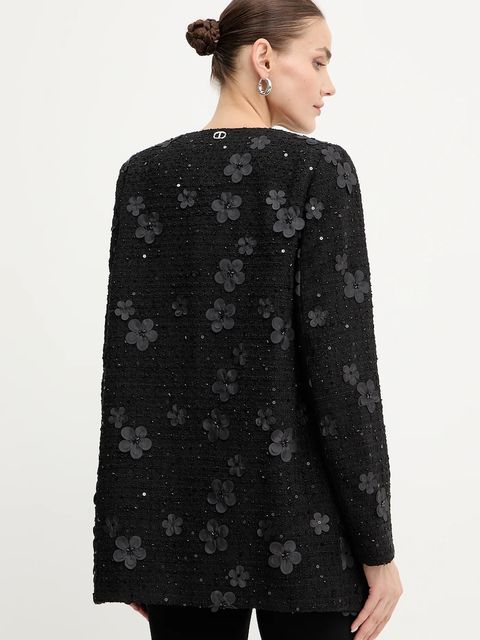 Twinset płaszcz kolor czarny 252TP2400 - zdjęcie produktu nr 2