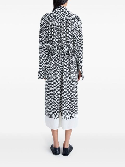 Proenza Schouler Bailey abstract-print midi dress - White