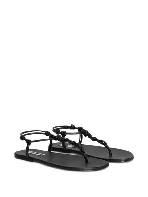 Jil Sander knotted-strap flat sandals - Black - zdjęcie produktu nr 2