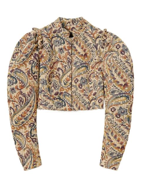 TWINSET paisley puff-sleeve jacket - Neutrals - zdjęcie produktu nr 1