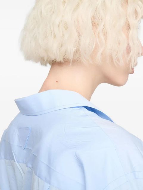 Prada button Triangle-logo shirt - Blue - zdjęcie produktu nr 2