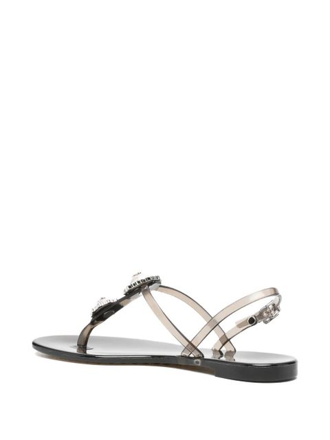Casadei faux-pearl embellished sandals - White