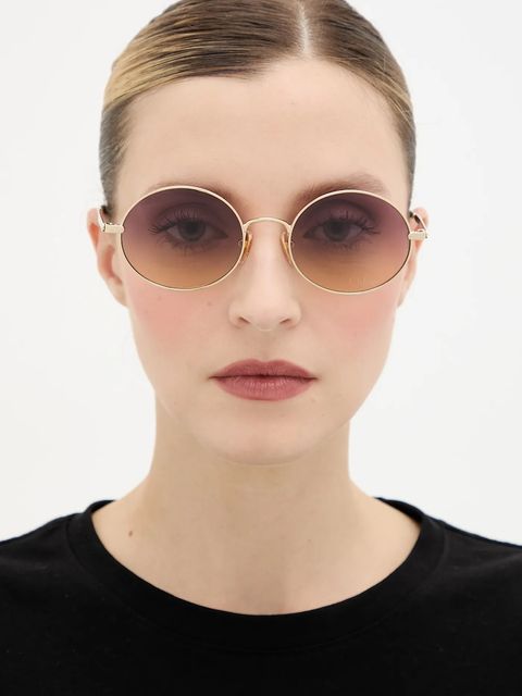 Chloé okulary przeciwsłoneczne damskie kolor złoty CH0326S