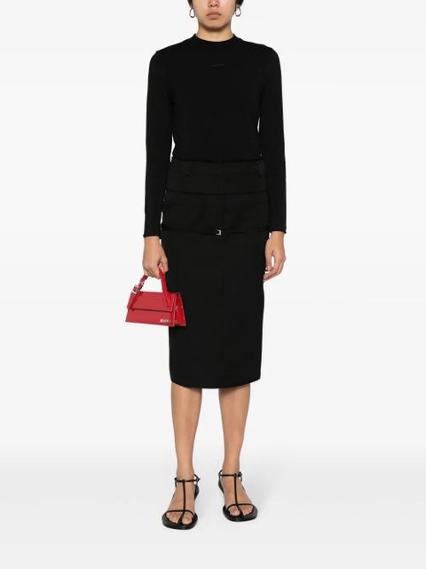 Jacquemus Le T-shirt Gros Grain top - Black