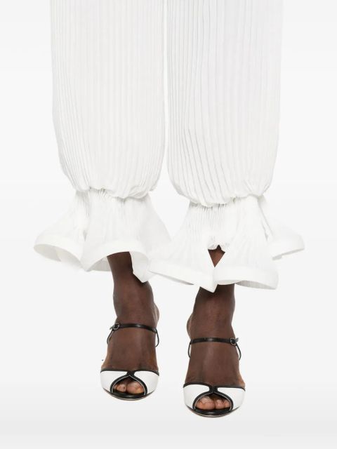 Rowen Rose ruffled-detail trousers - White