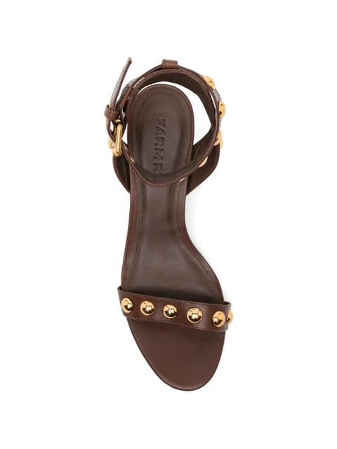 FARM Rio 55mm stud-embellished sandals - Brown
