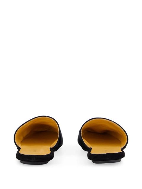 TOM FORD flat leather slippers - Black