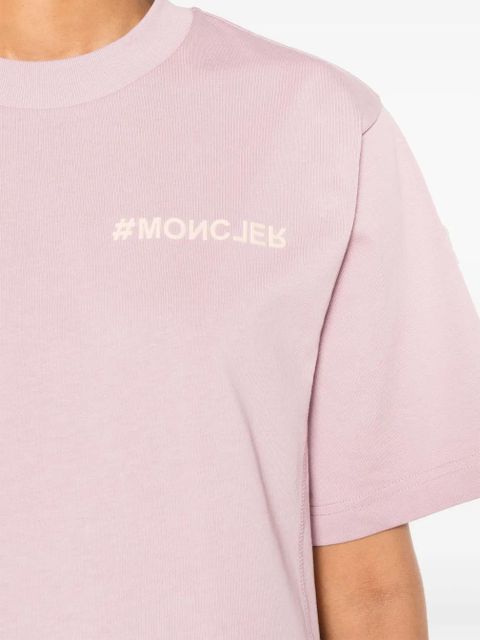 Moncler Grenoble logo-appliqué cotton T-shirt - Pink